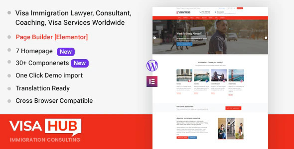 VisaHub - Immigration Consulting WordPress Theme Logo